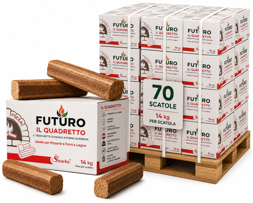 Tronchetto di Faggio Futuro Il Quadretto – Bancale 70 Scatole da 14 kg