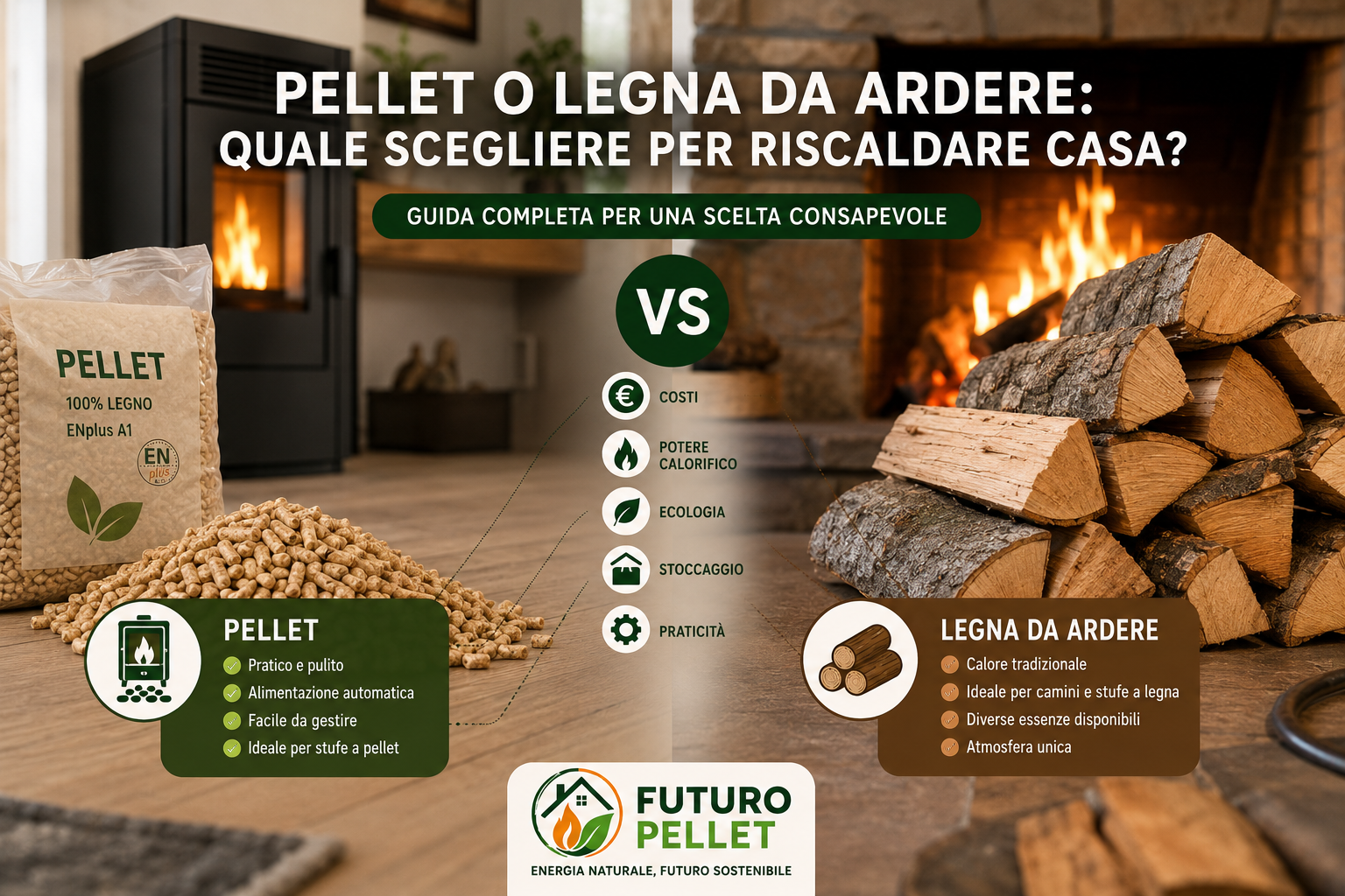 Pellet o Legna da Ardere: Quale Scegliere per Riscaldare Casa?